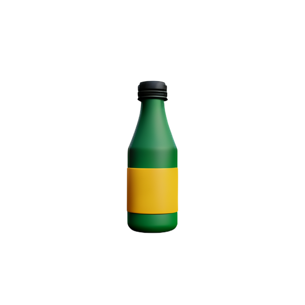 bottle 3d rendering icon illustration png