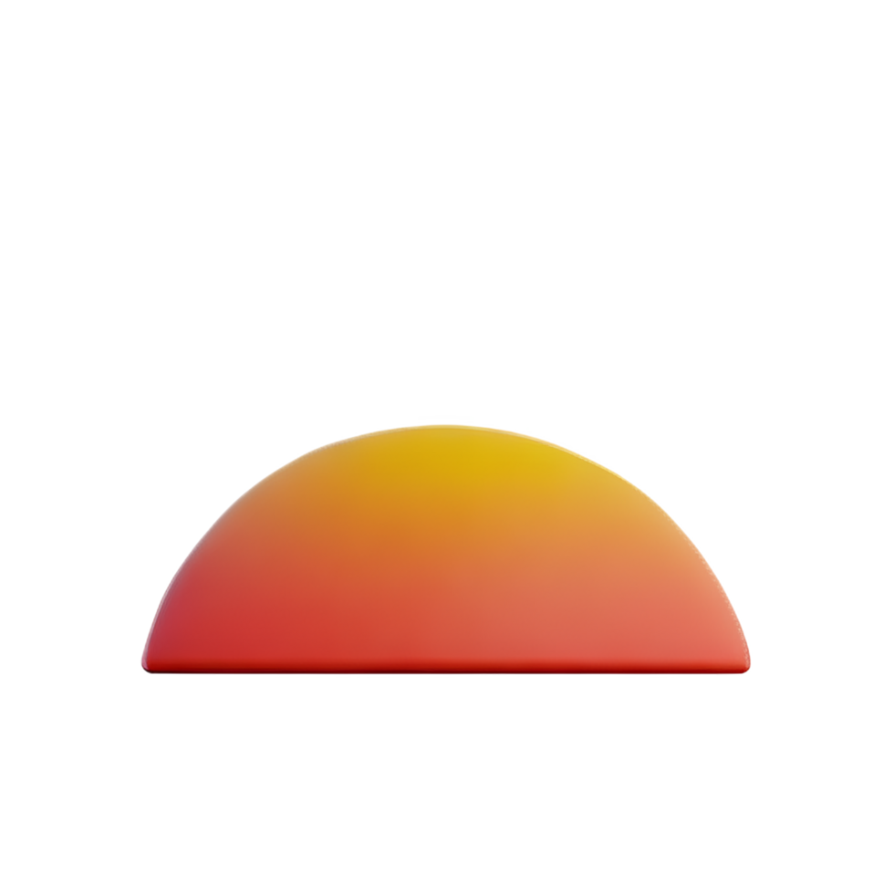 sunset 3d rendering icon illustration png