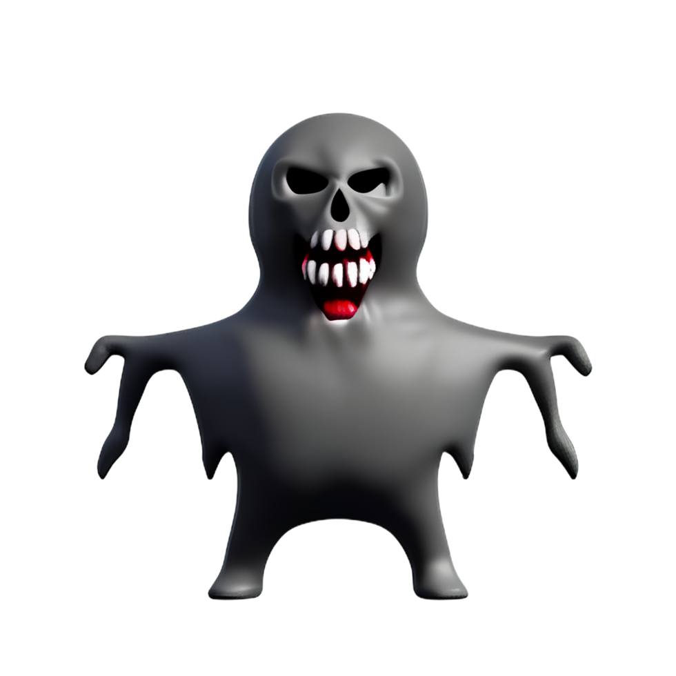 horror 3d rendering icon illustration png
