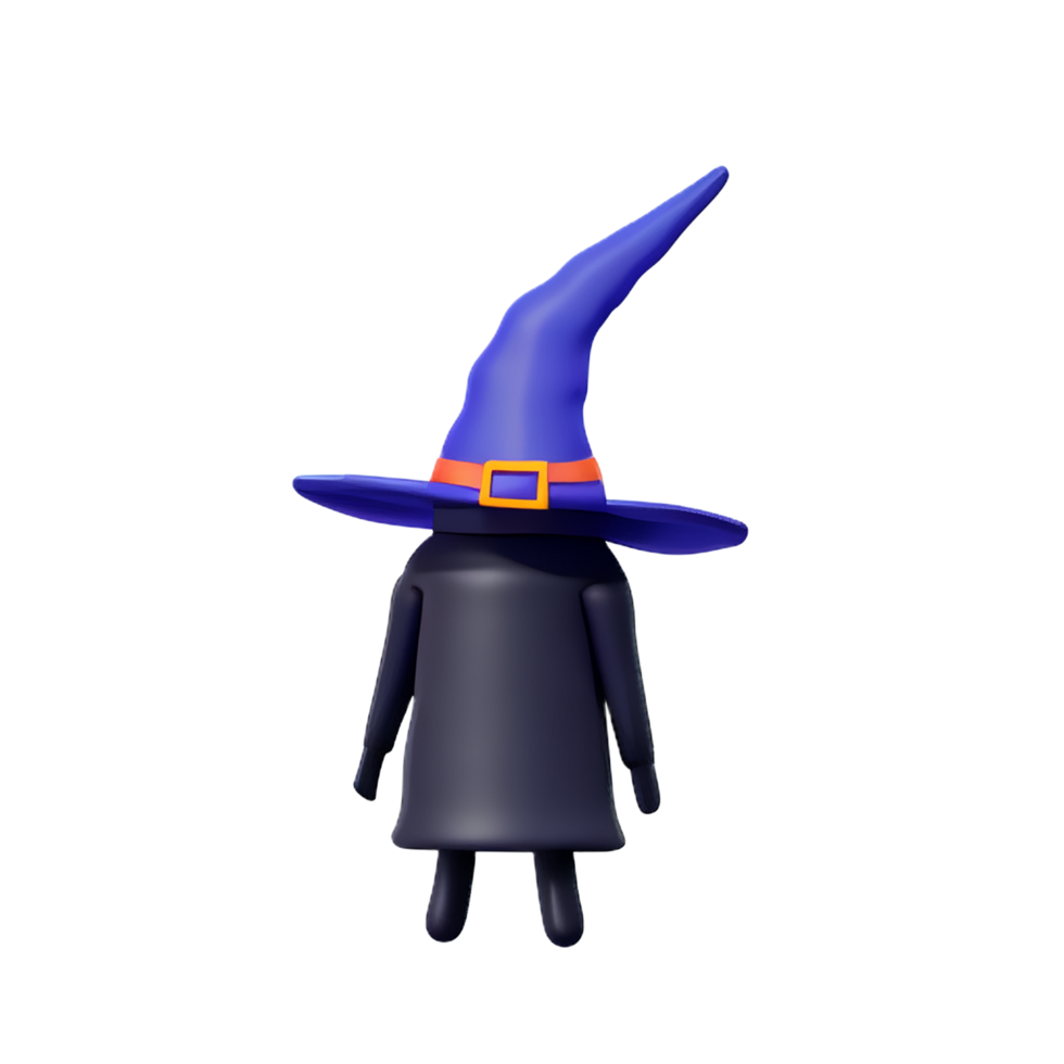 witch 3d rendering icon illustration png
