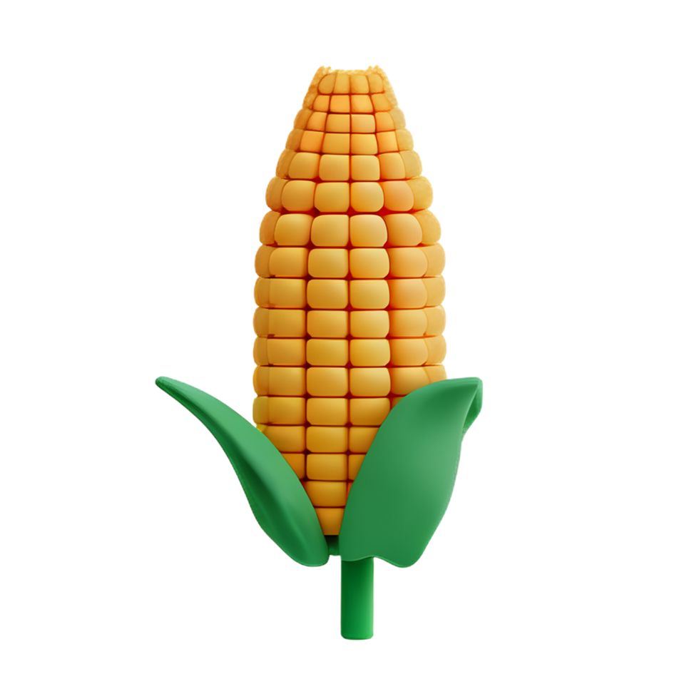 corn 3d rendering icon illustration png