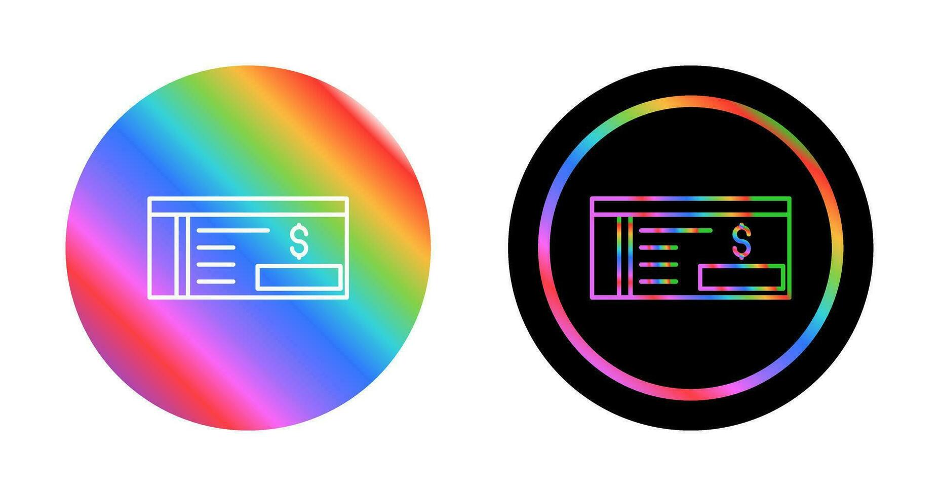 Bank Check Vector Icon