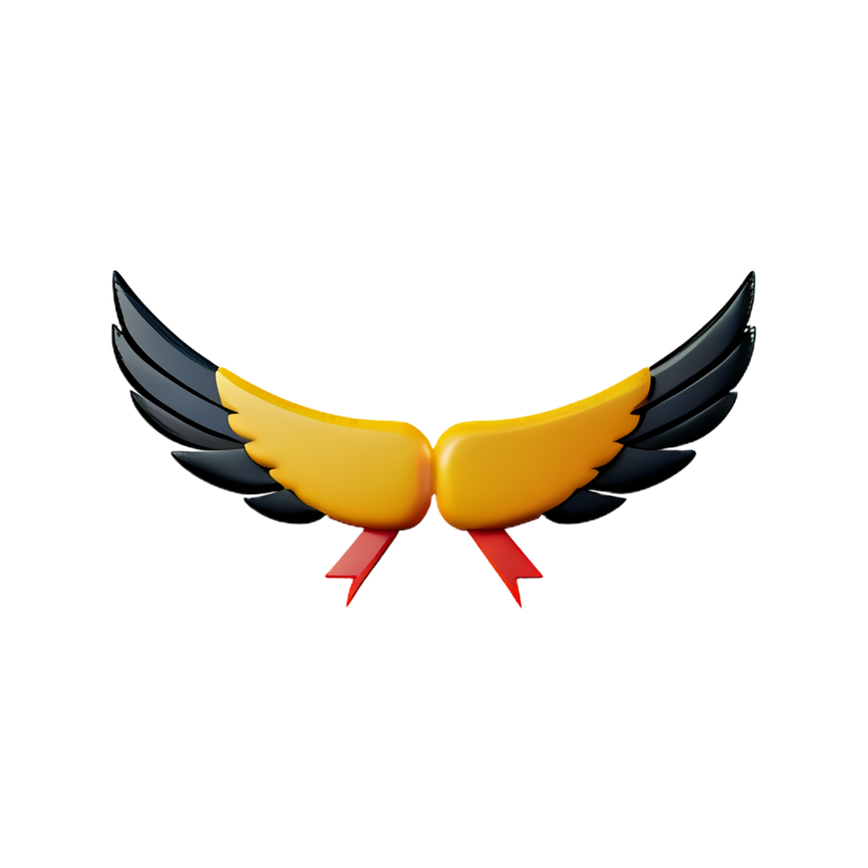 wings 3d rendering icon illustration png