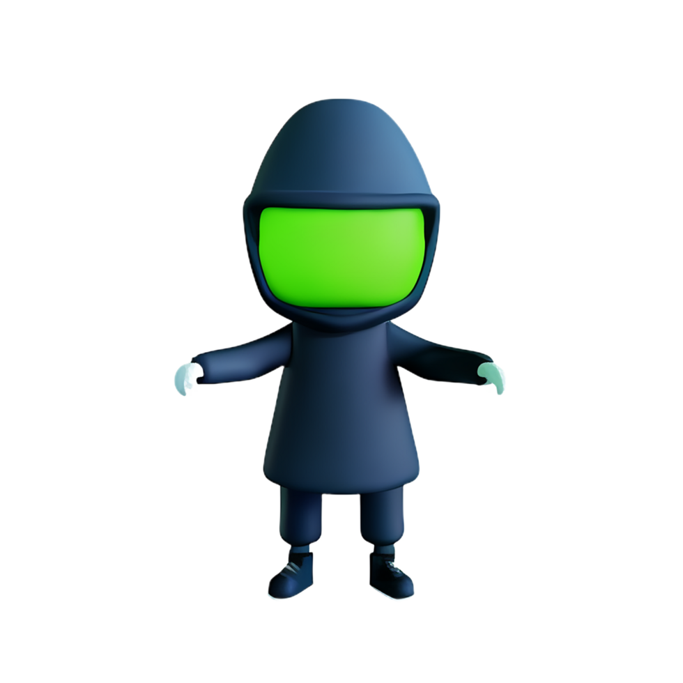 hacker 3d rendering icon illustration png