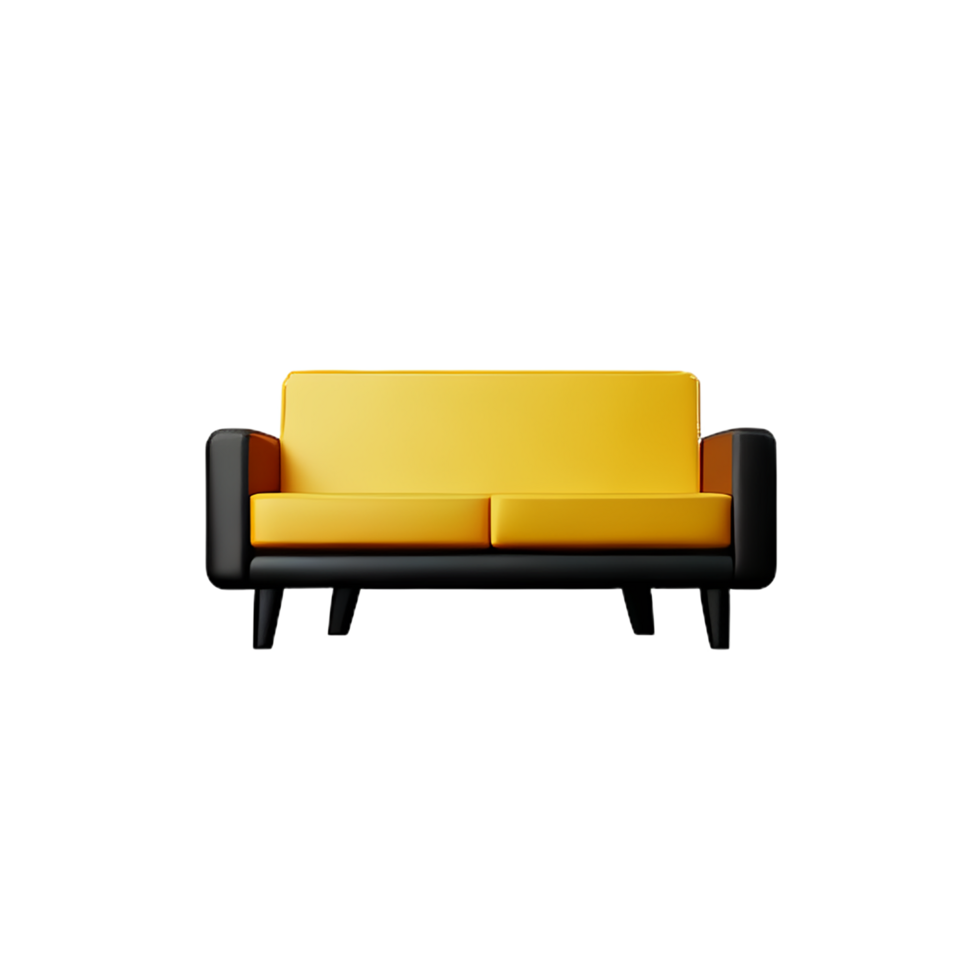 sofa 3d rendering icon illustration png