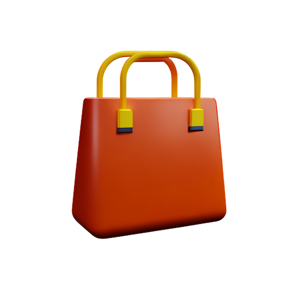 bag 3d rendering icon illustration png
