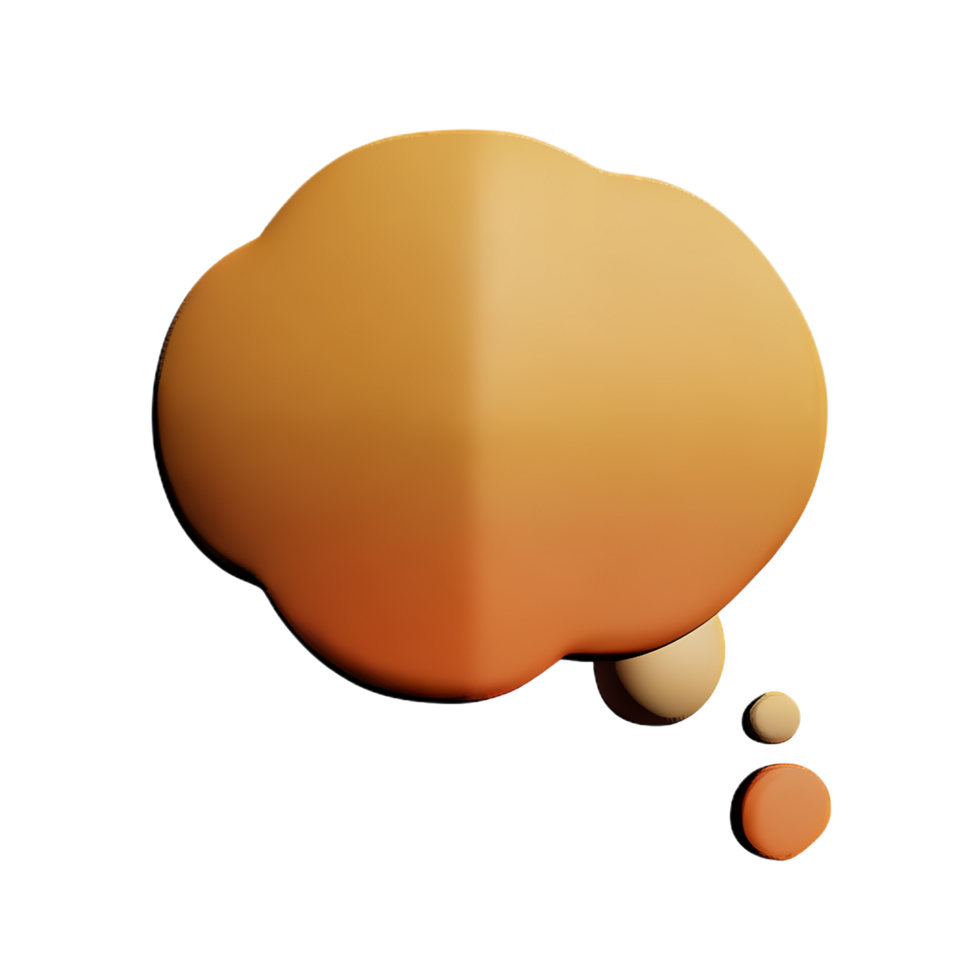 thought bubble 3d rendering icon illustration png