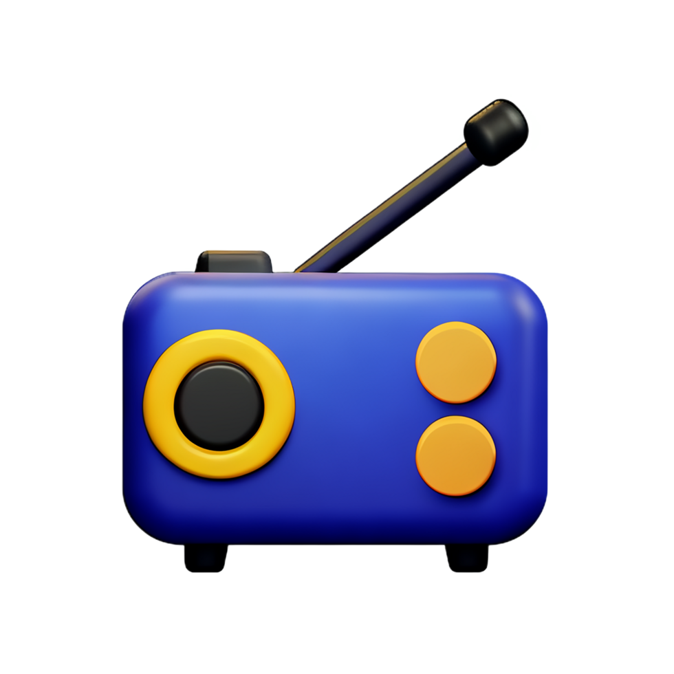 radio 3d rendering icon illustration png