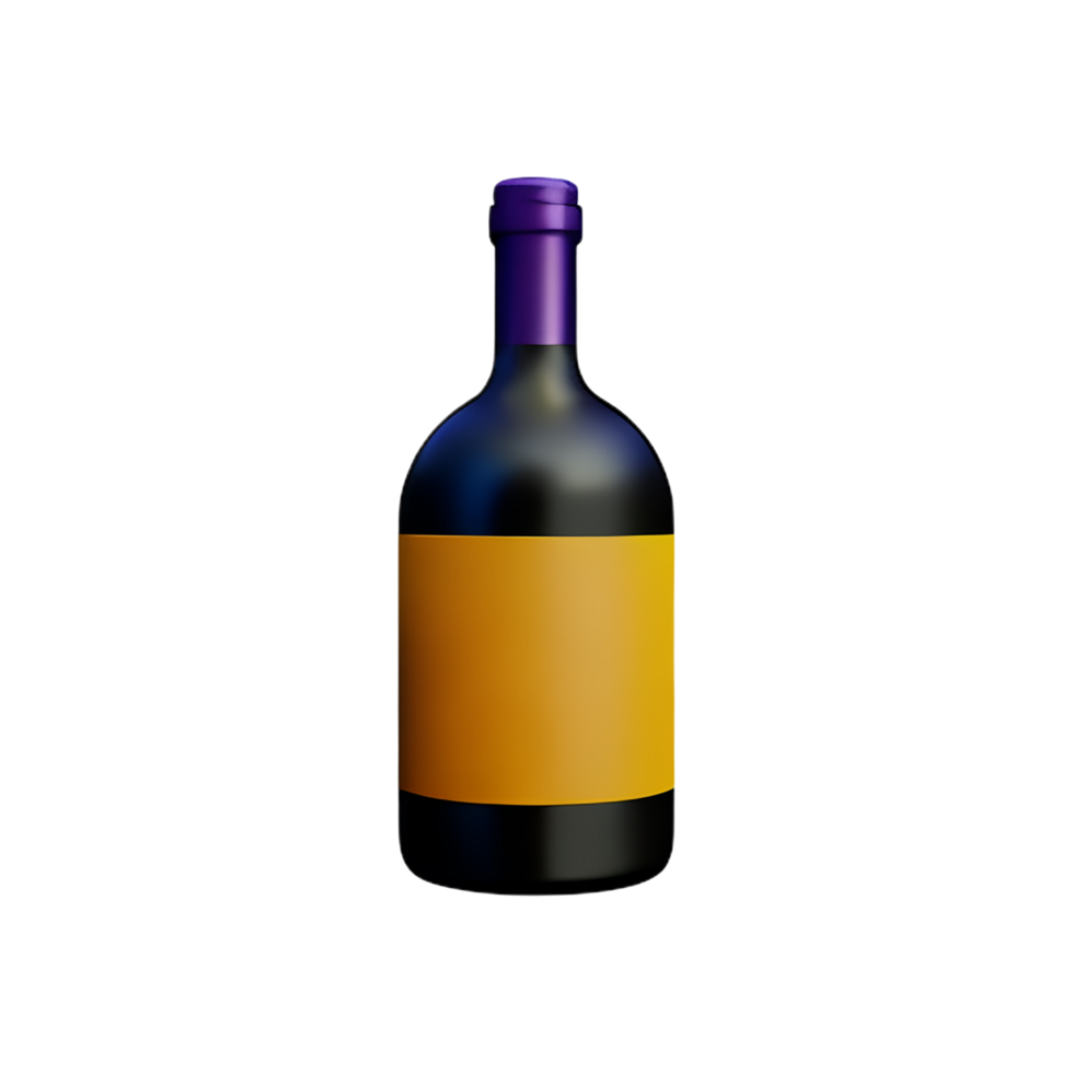 vino 3d representación icono ilustración png