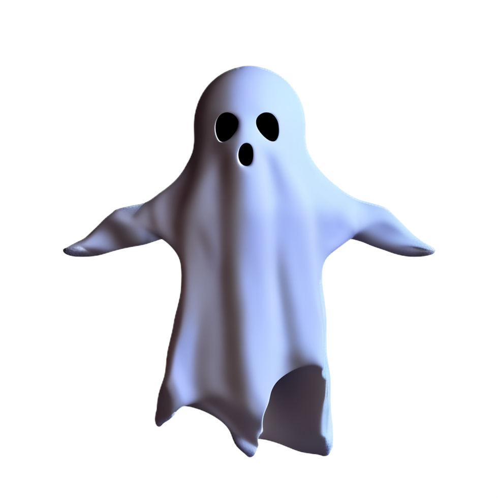 ghost 3d rendering icon illustration png
