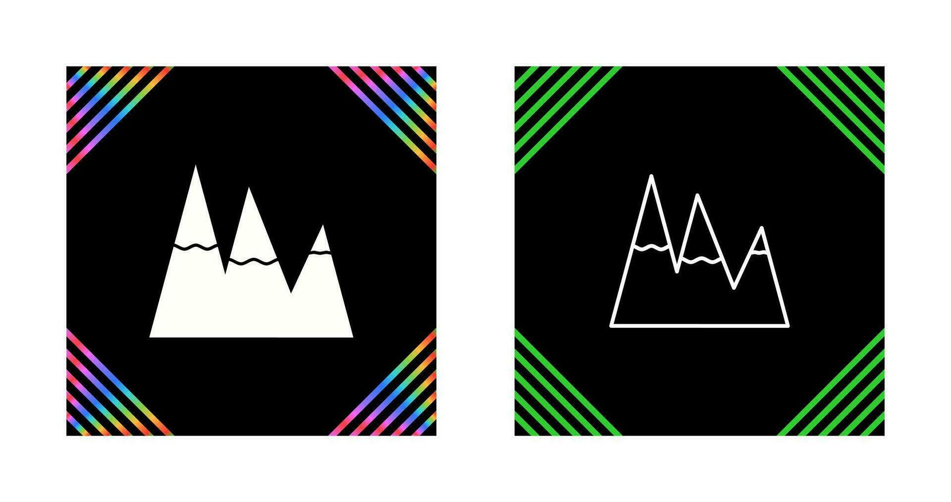 Ice Top Mountain Vector Icon