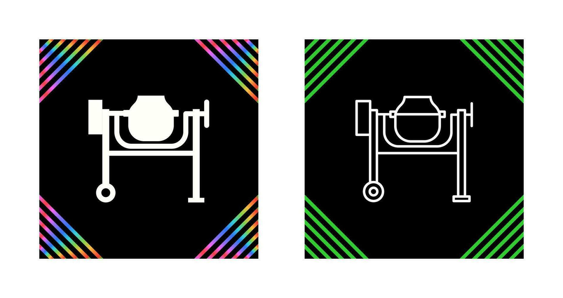Cement Mixing Vector Icon