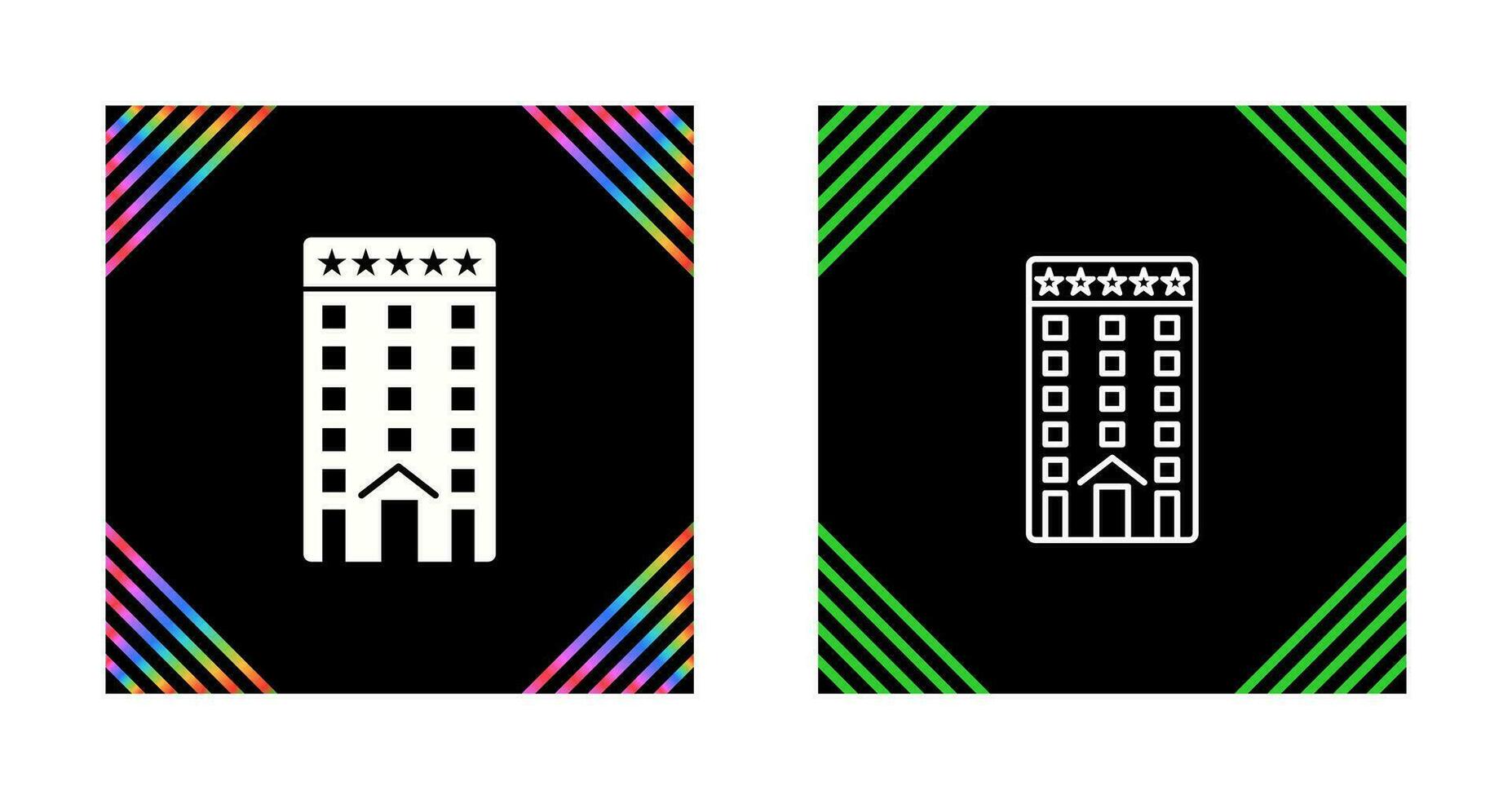 Five Star Building Vector Icon