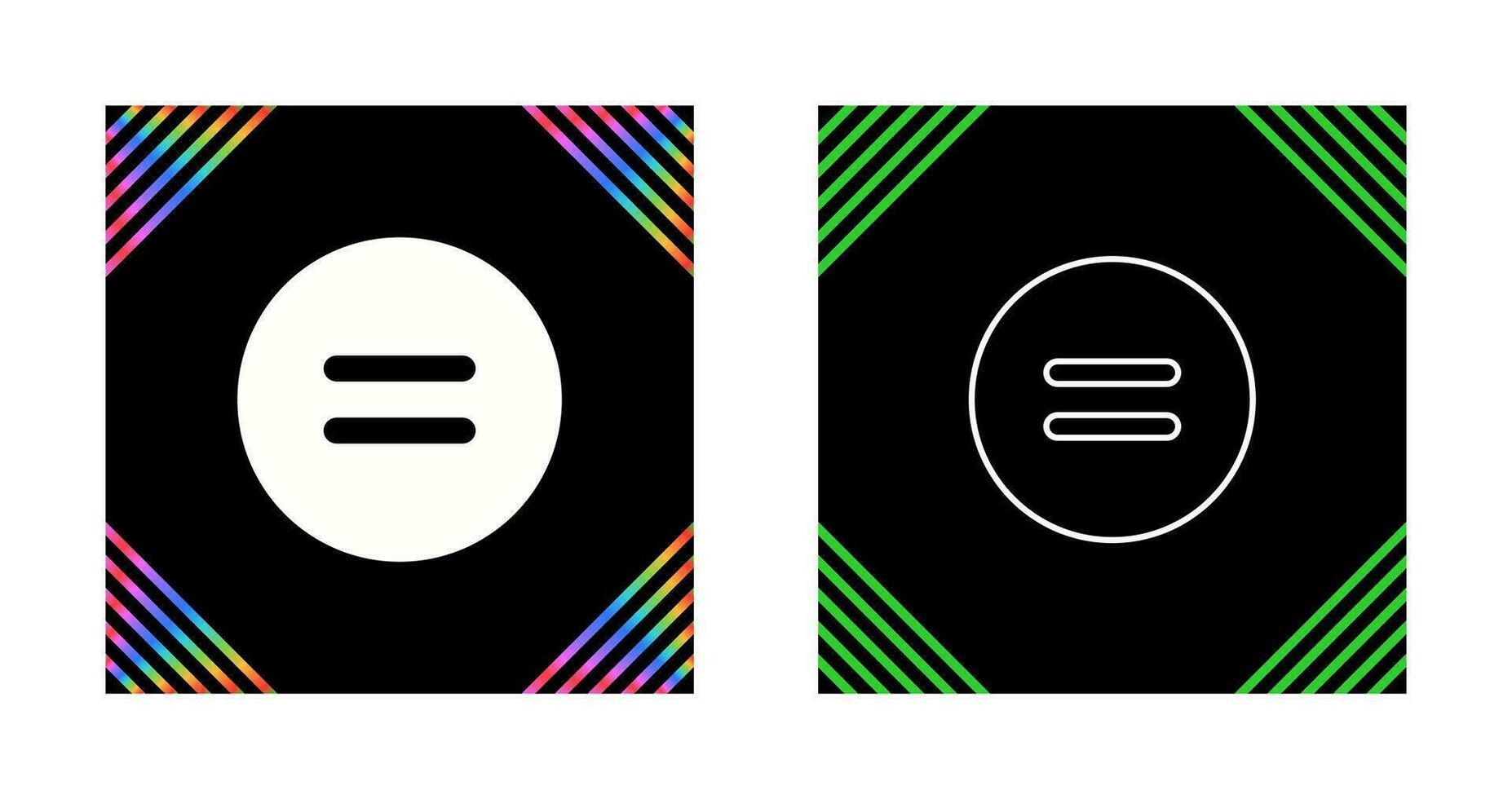 Equal to Symbol Vector Icon