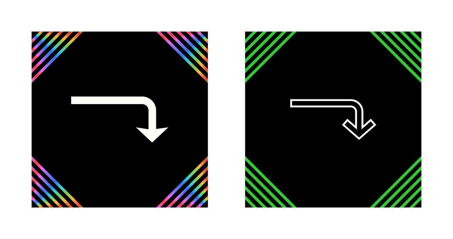 Turn Down Vector Icon