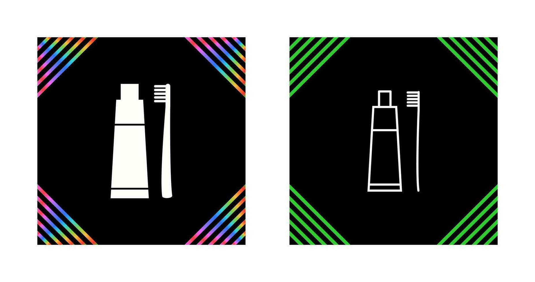 Toothbrush and Toothpaste Vector Icon
