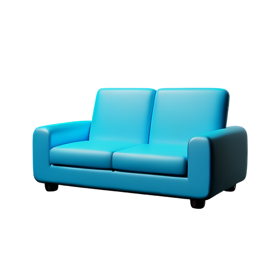sofa 3d rendering icon illustration png