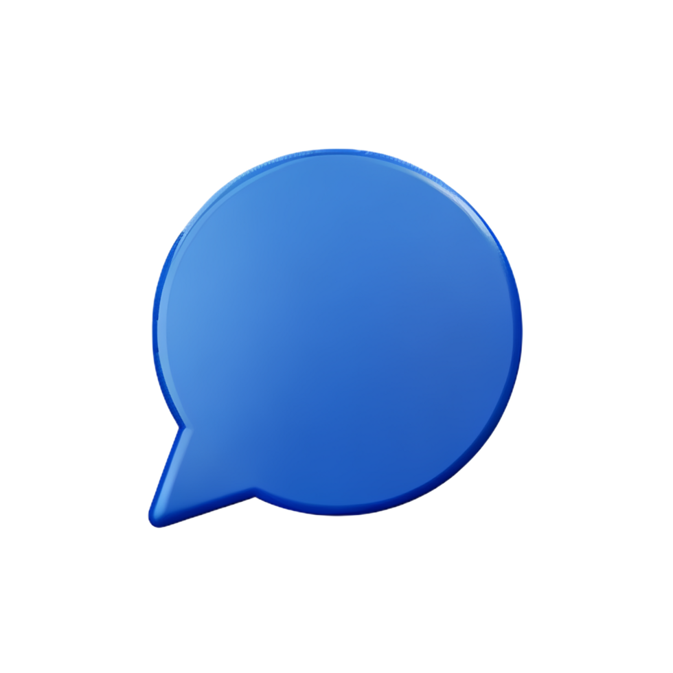 thought bubble 3d rendering icon illustration png