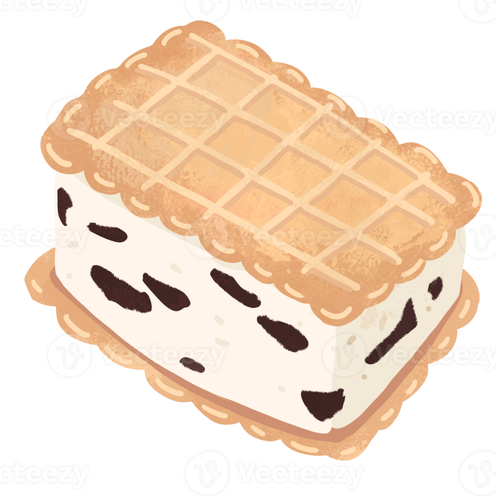 Drawing of Biscuits icecream png