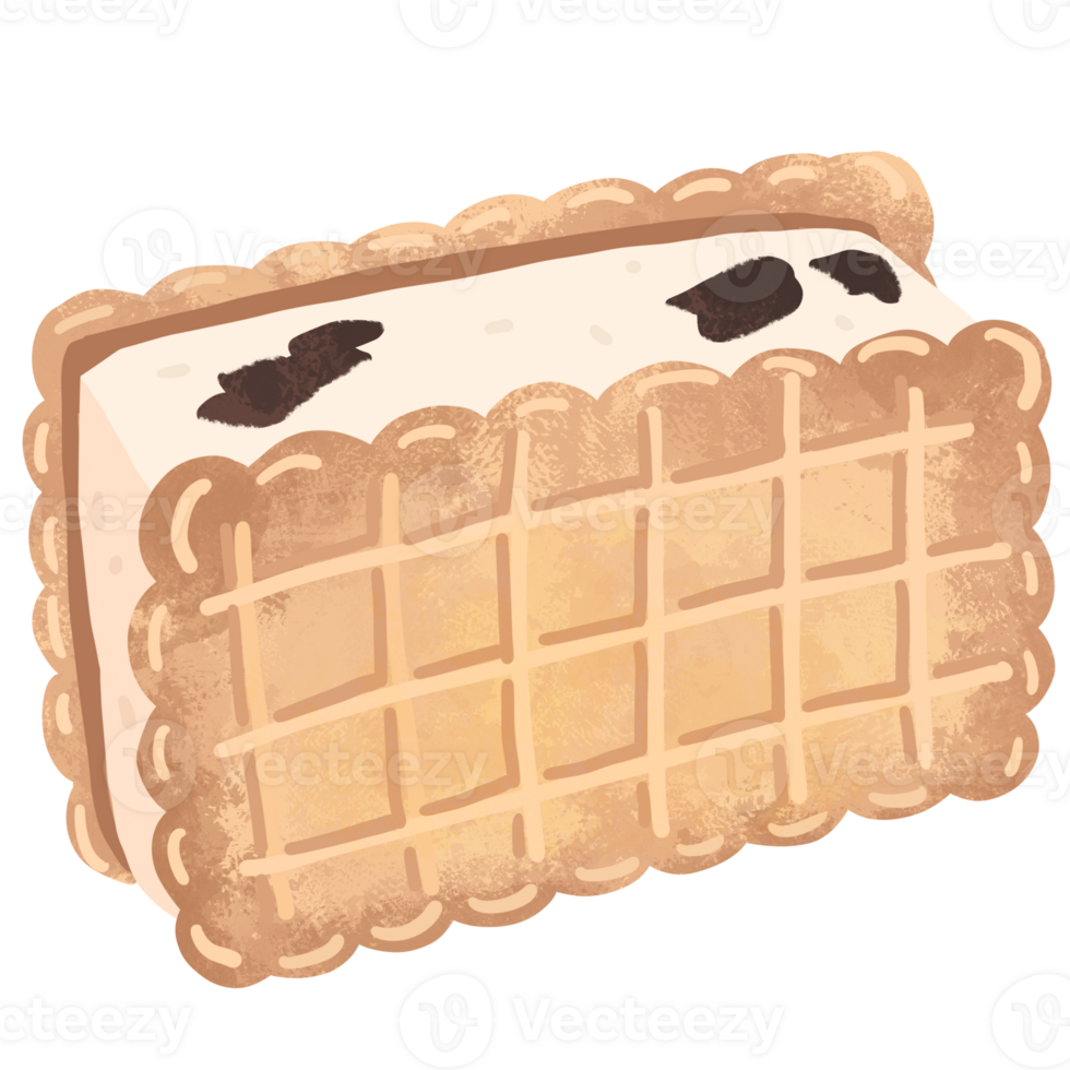 Drawing of Biscuits icecream png