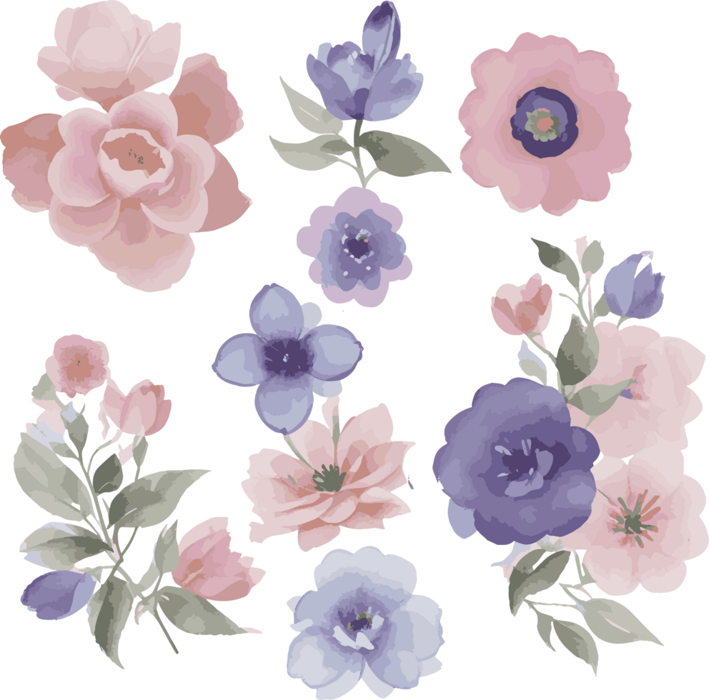 Soft colorful watercolor design background texture png
