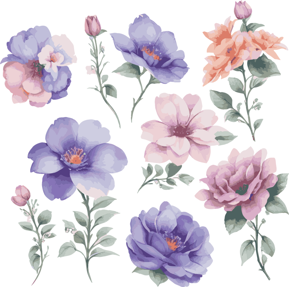 Soft colorful watercolor design background texture png