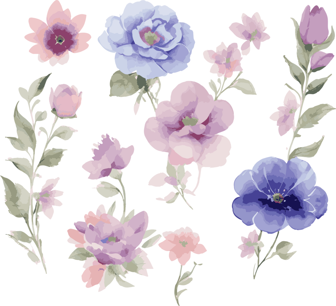 Soft colorful watercolor design background texture png