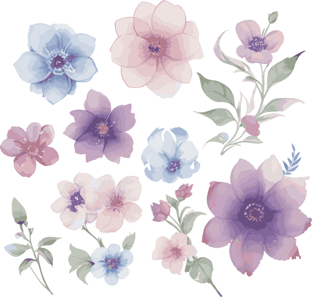 Soft colorful watercolor design background texture png