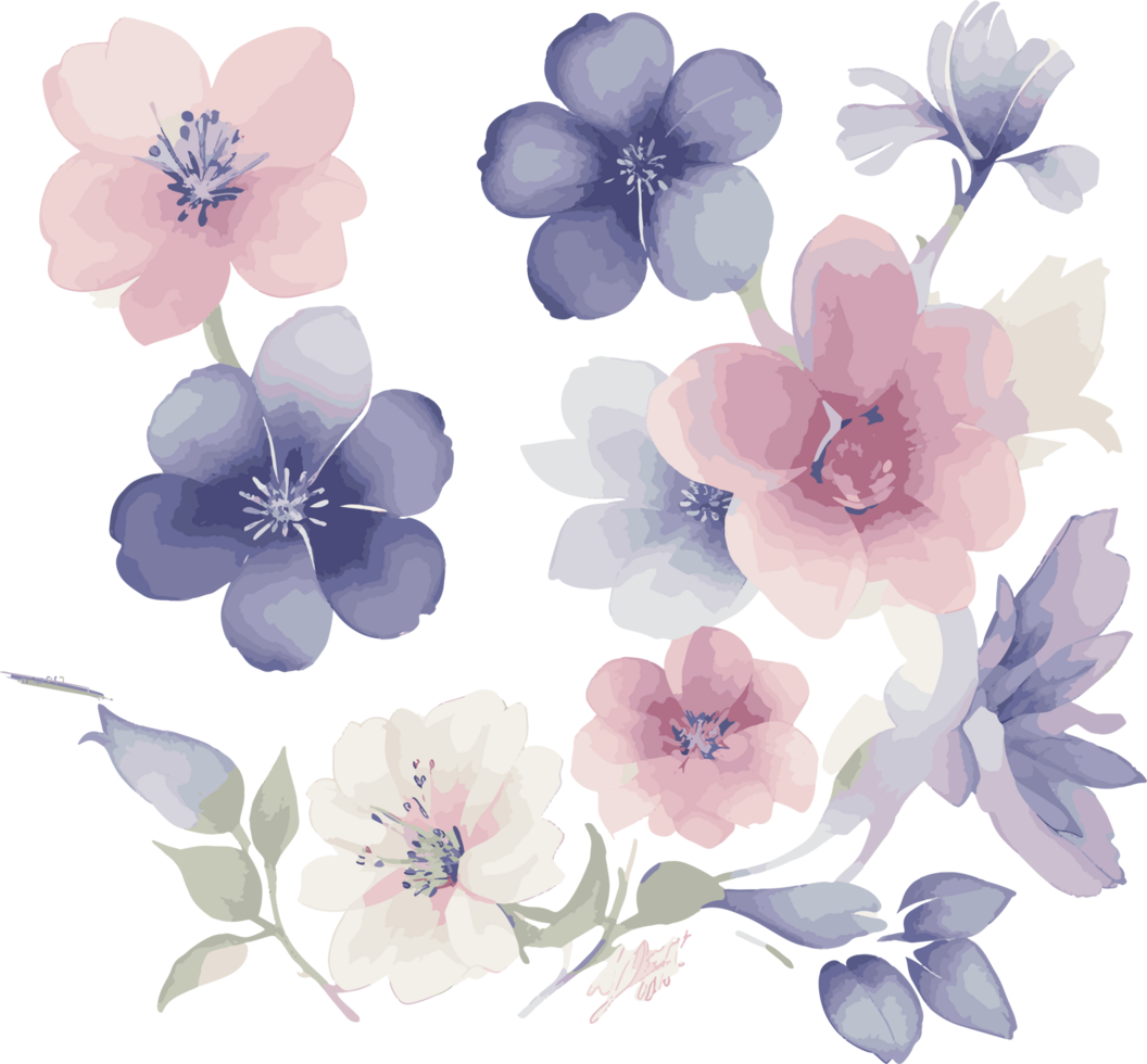 Soft colorful watercolor design background texture png