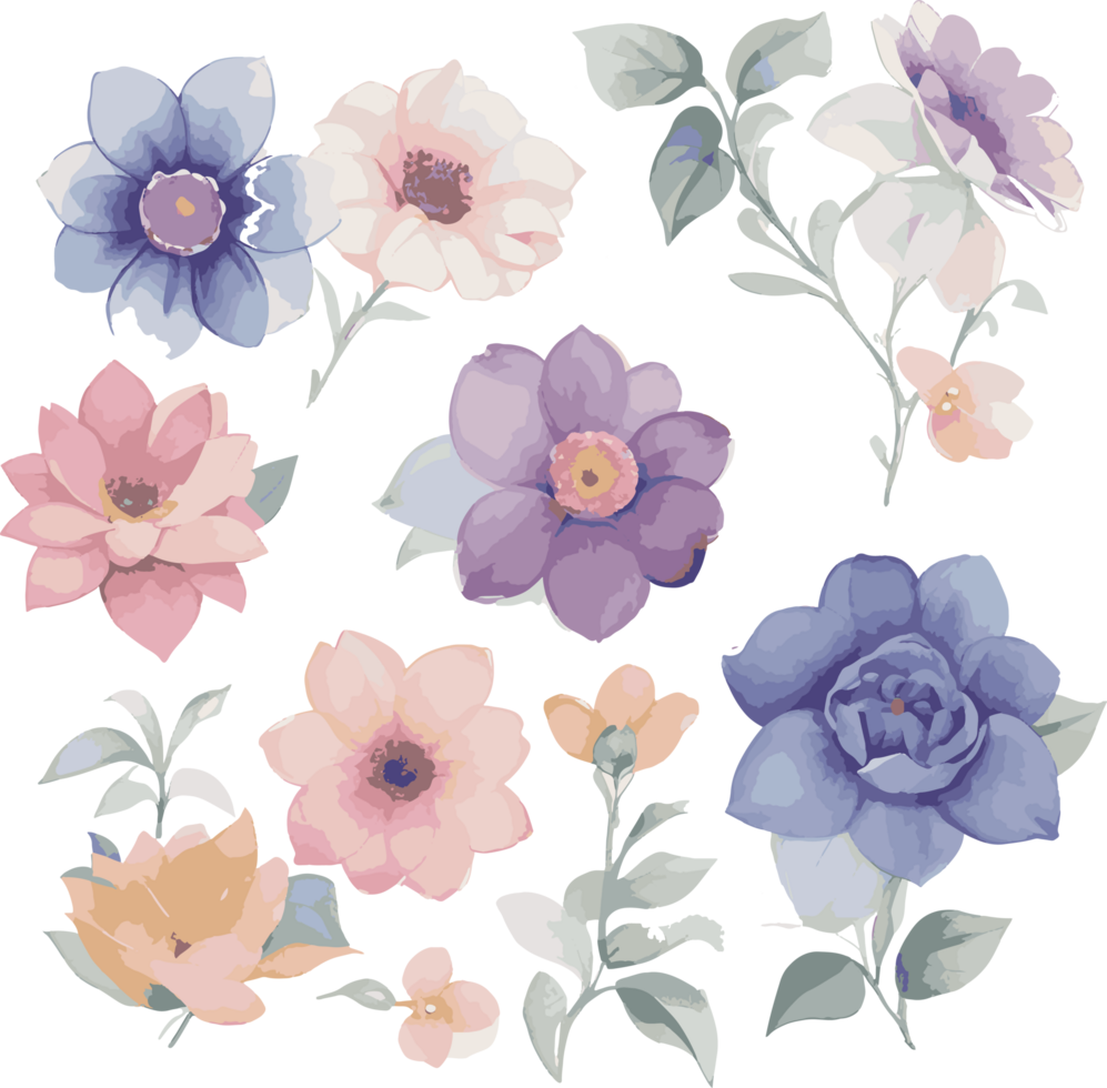 Soft colorful watercolor design background texture png