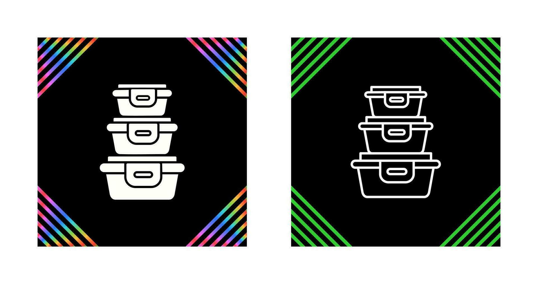 Plastic Food Container Vector Icon