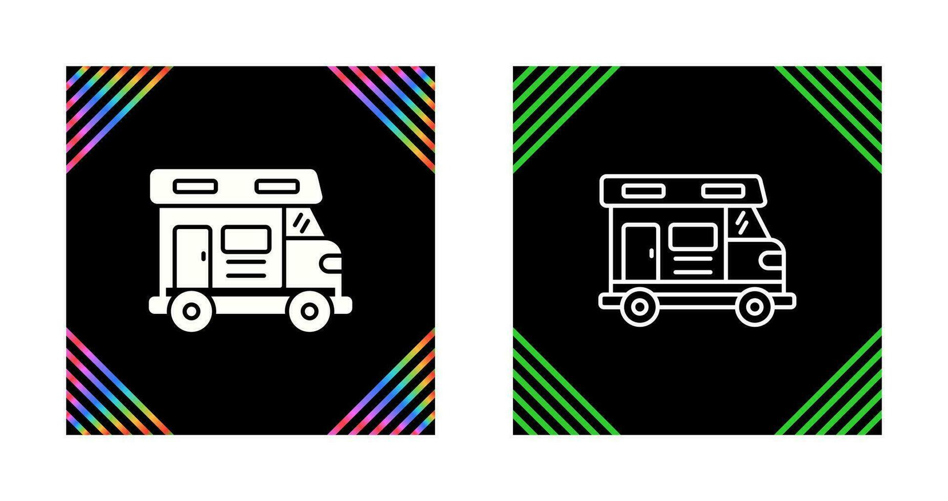 Camper Van Vector Icon