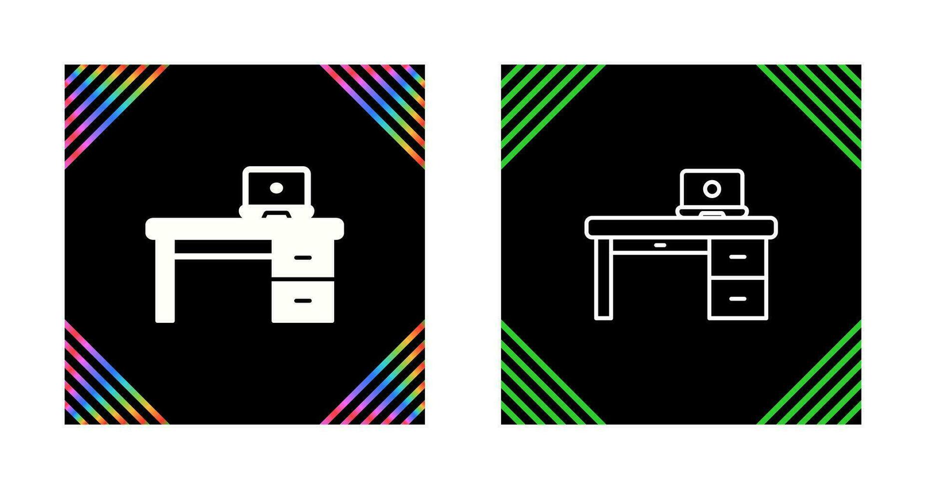 Office Desk Vector Icon