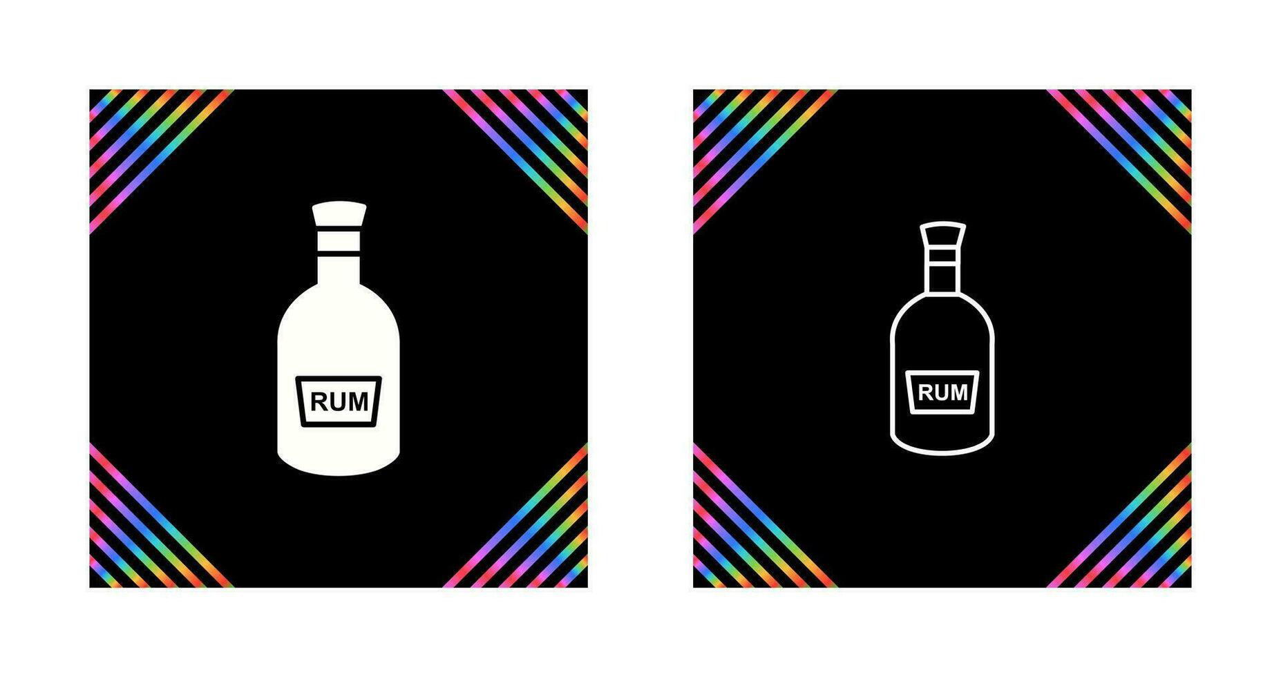 Bottle of Rum Vector Icon