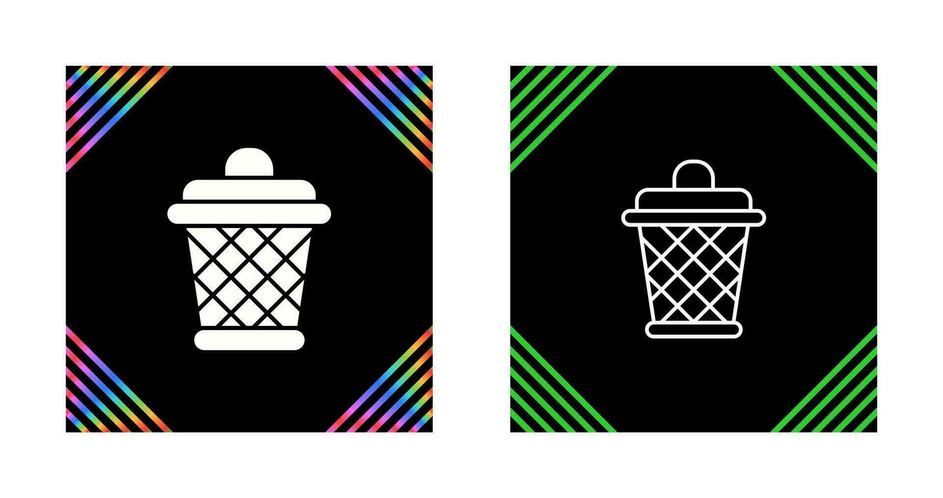 icono de vector de cubo de basura