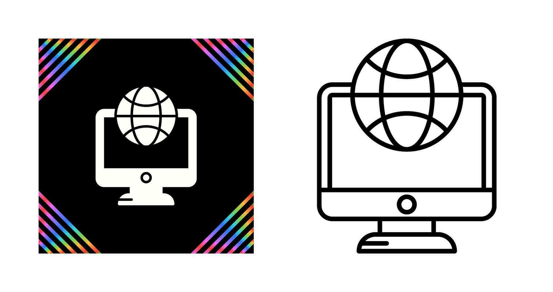 icono de vector de globo lcd