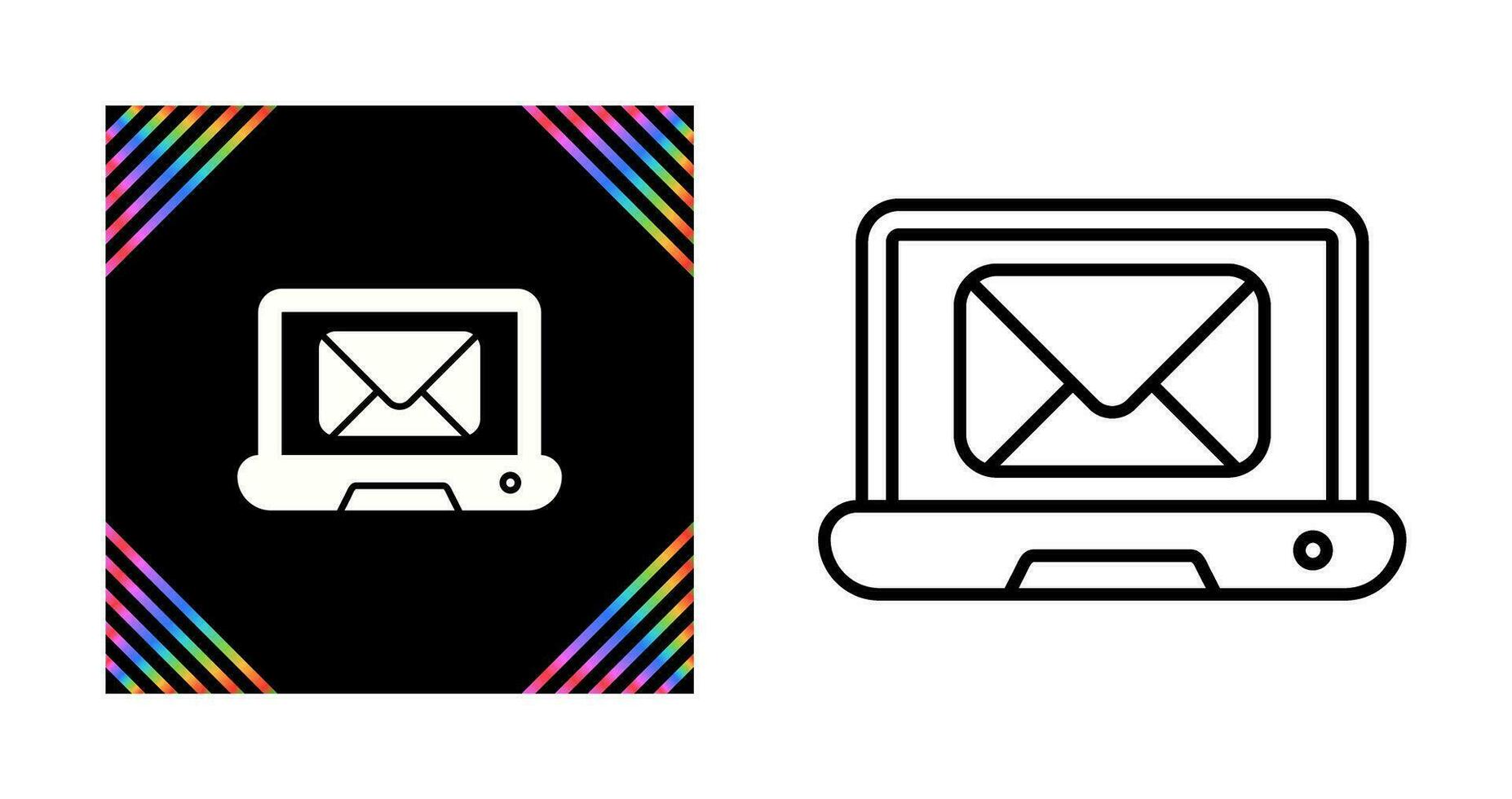 Laptop Mail Vector Icon