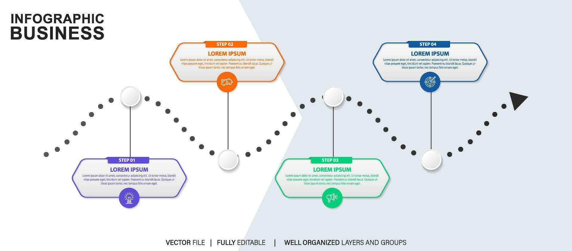 Business data visualization timeline infographic icons designed for abstract background template milestone element modern diagram process technology digital marketing data presentation chart Vector