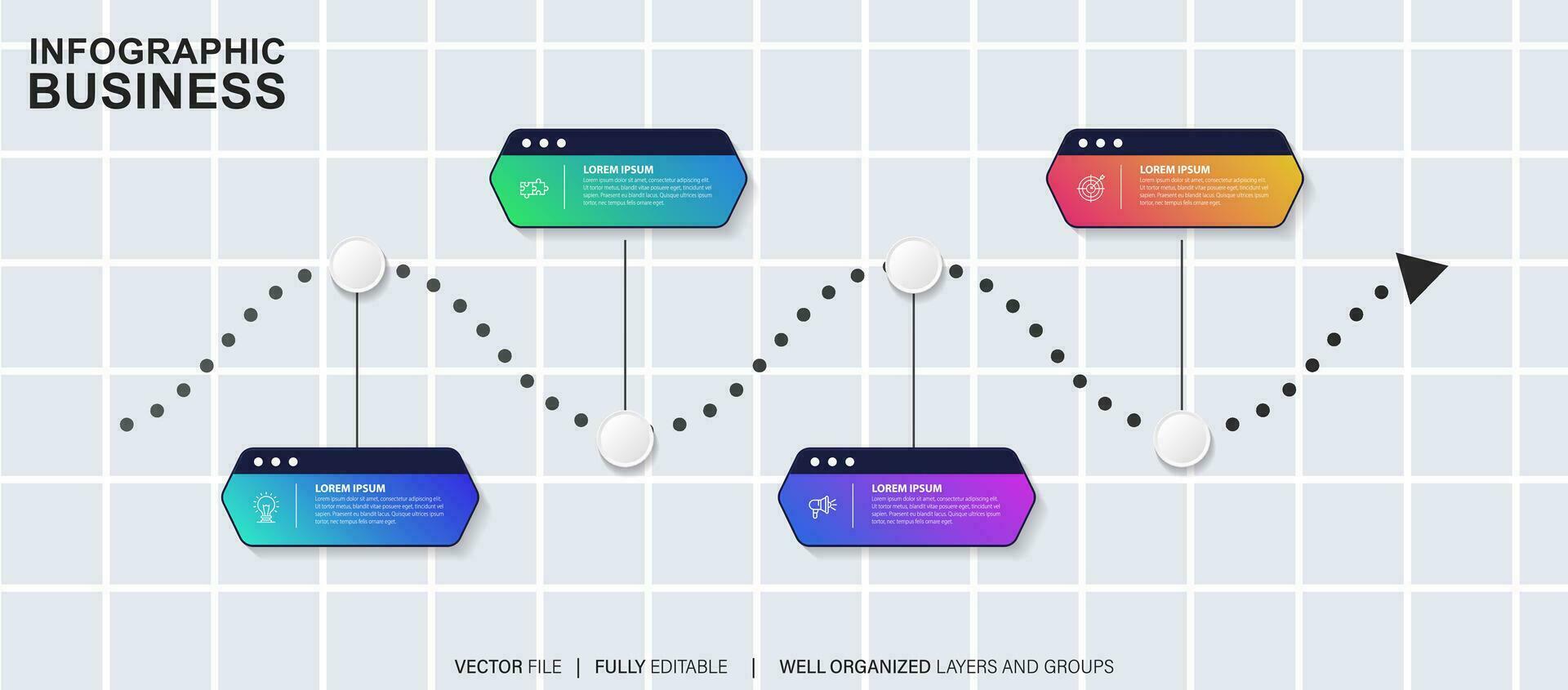 negocio datos visualización cronograma infografía íconos diseñado para resumen antecedentes modelo hito elemento moderno diagrama proceso tecnología digital márketing datos presentación gráfico vector