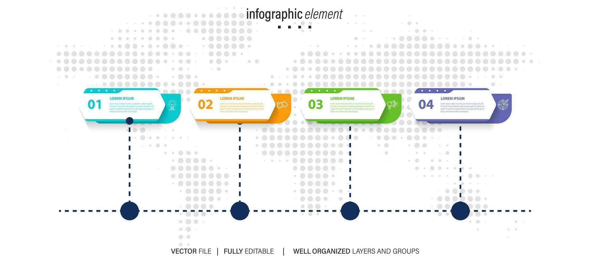 Business data visualization timeline infographic icons designed for abstract background template milestone element modern diagram process technology digital marketing data presentation chart Vector