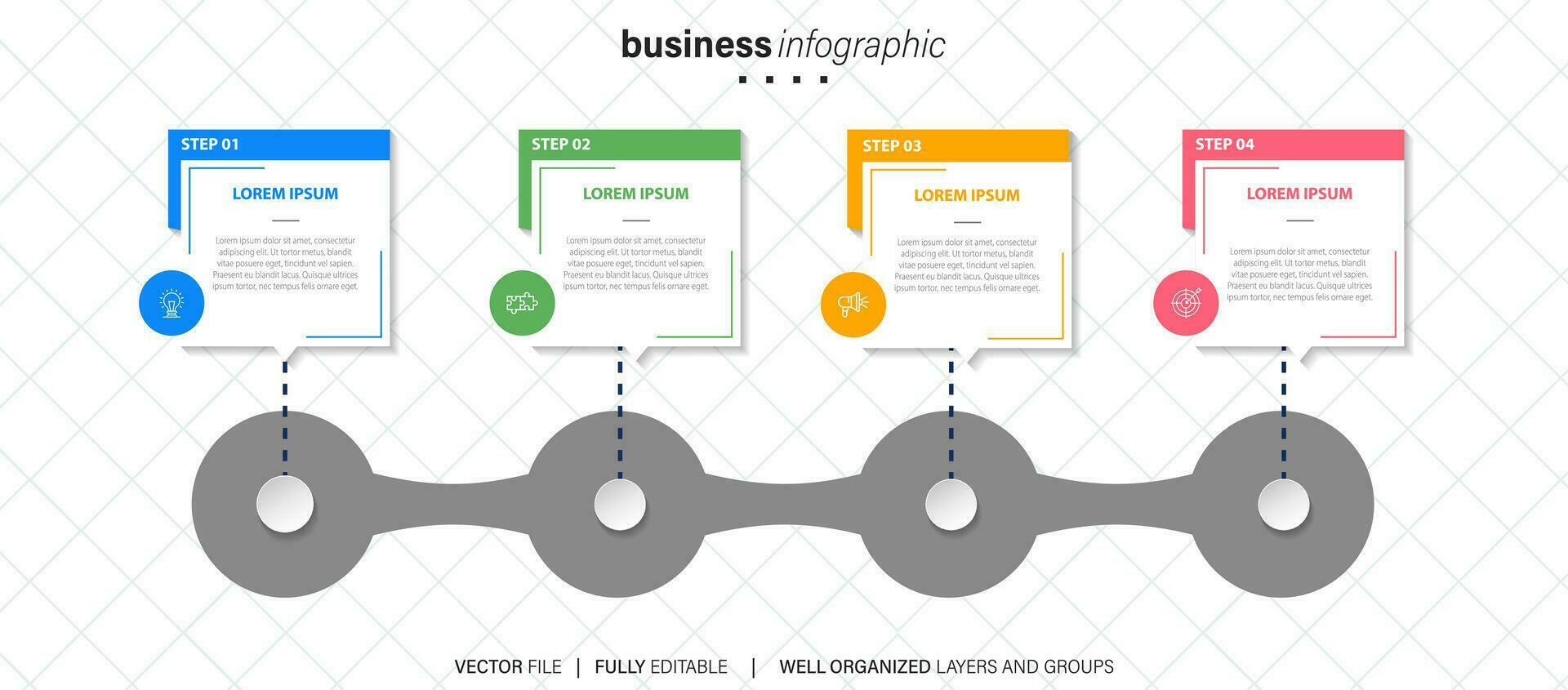 Set of Infographics Elements Data Visualization Template Design Vector Editable