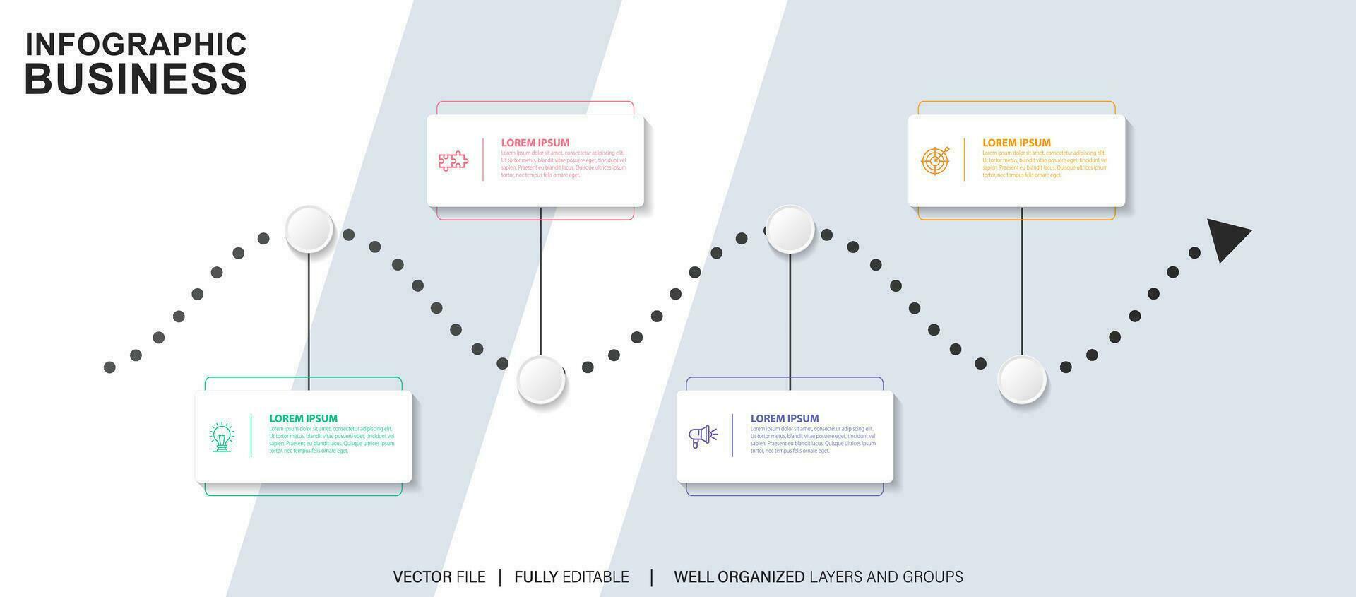 Infographic timeline template business concept.Vector can be used for workflow layout, diagram, number step up options, web design ,annual report vector