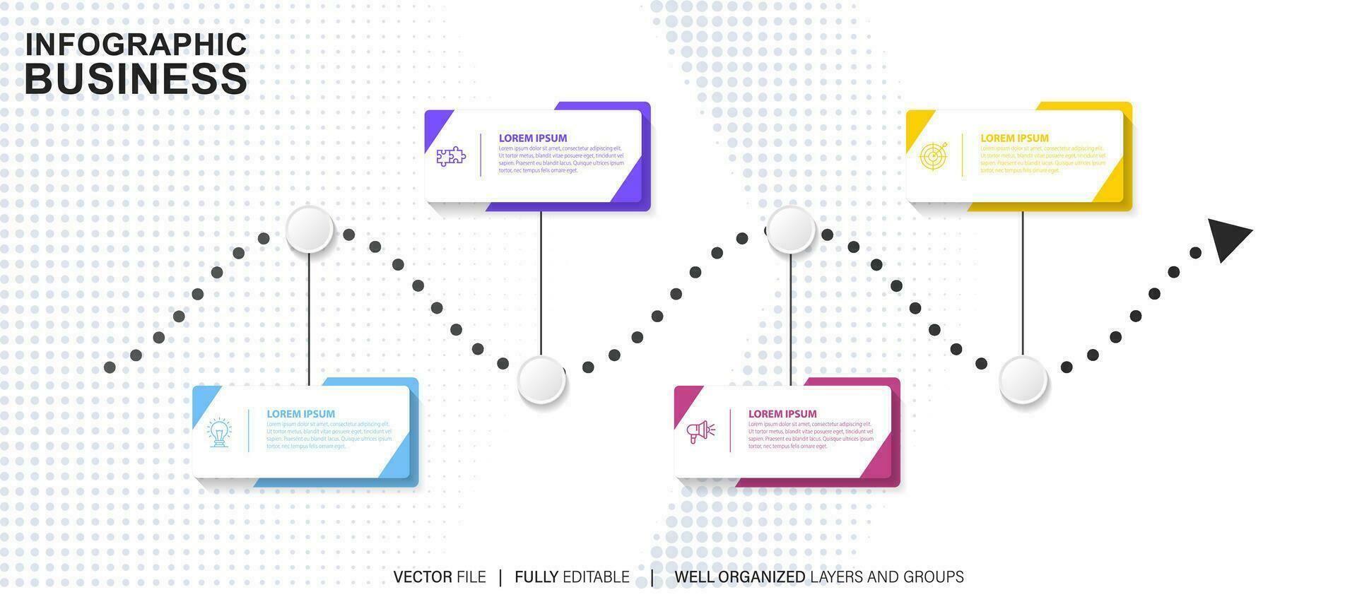 Infographic timeline template business concept.Vector can be used for workflow layout, diagram, number step up options, web design ,annual report vector