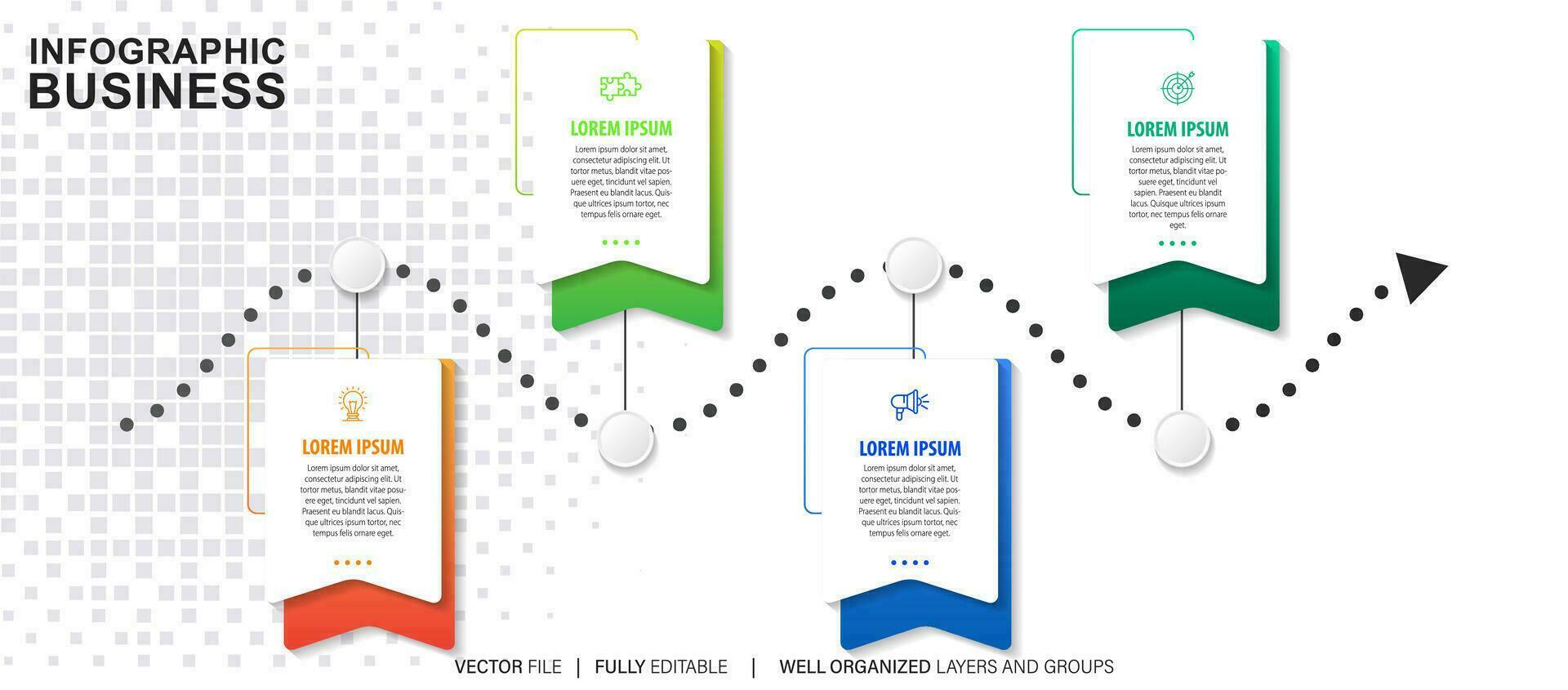 Vector abstract element timeline infographics.