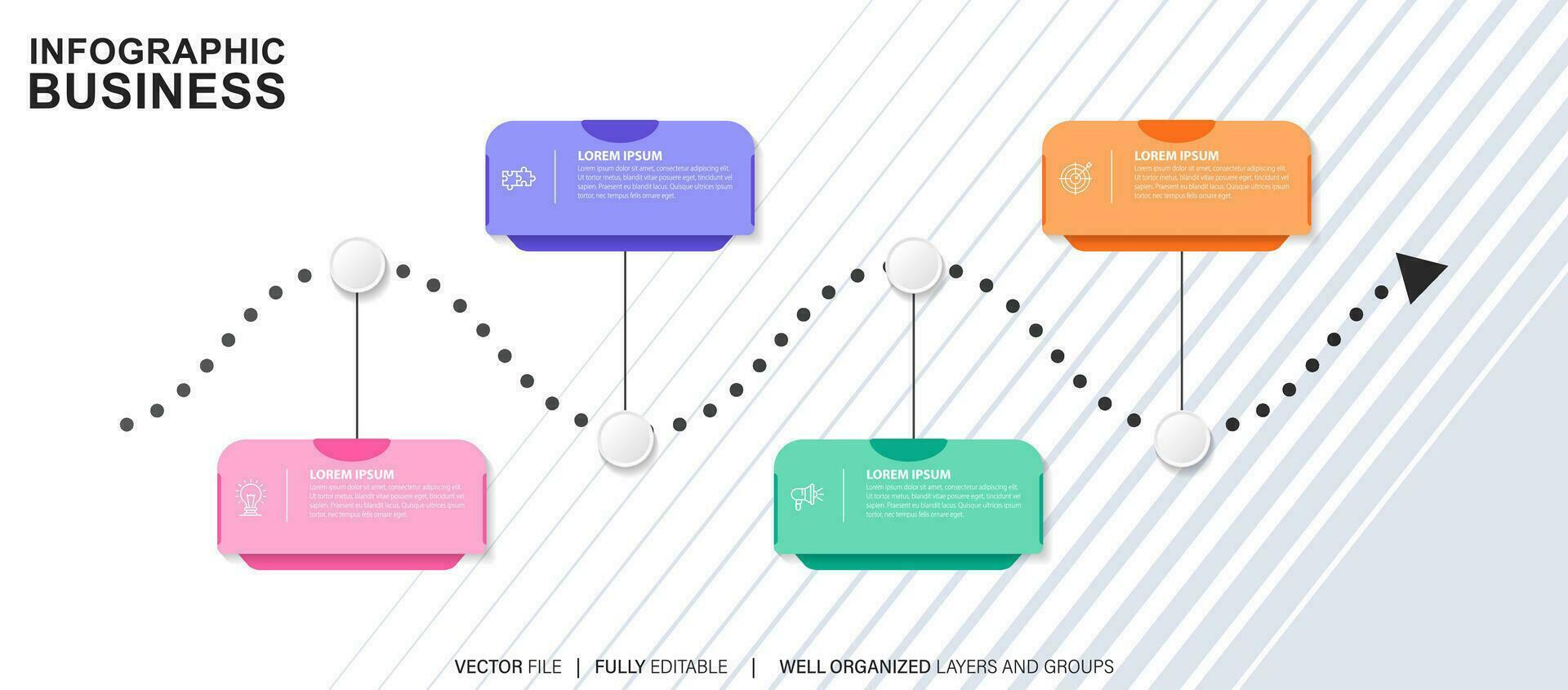 Infographic timeline template business concept.Vector can be used for workflow layout, diagram, number step up options, web design ,annual report vector