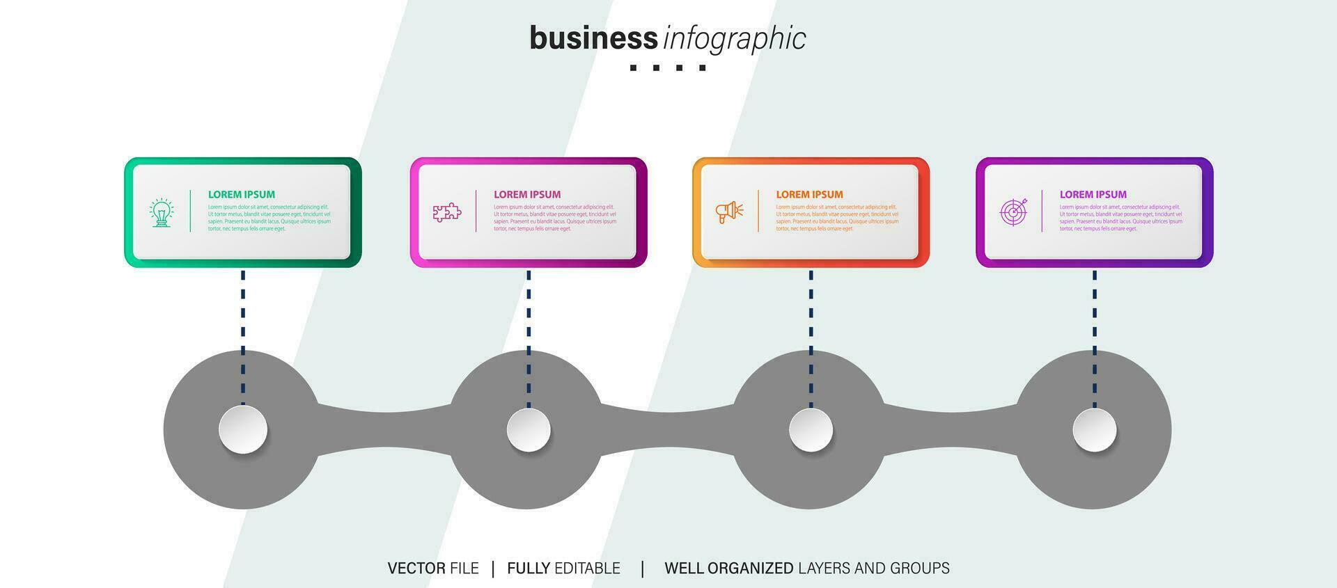 Set of Infographics Elements Data Visualization Template Design Vector Editable