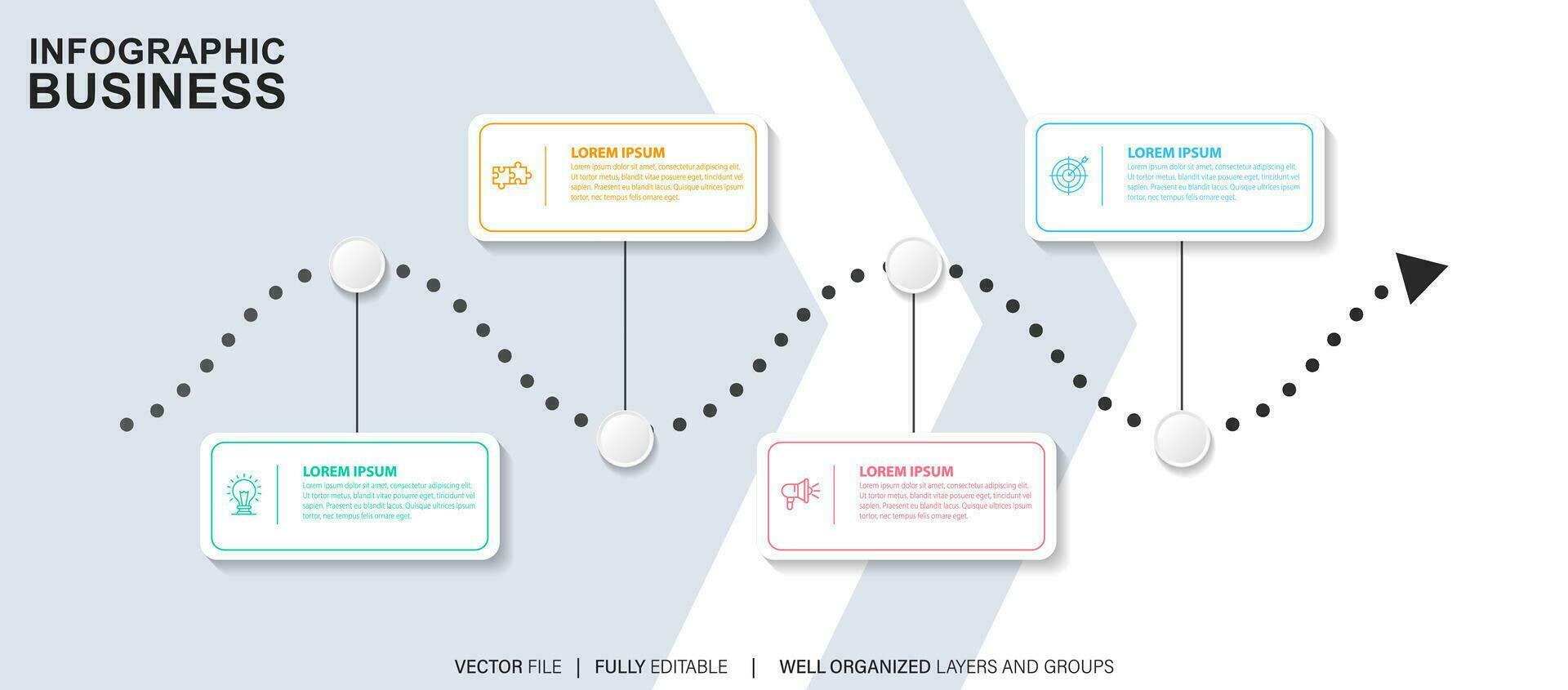Vector abstract element timeline infographics.