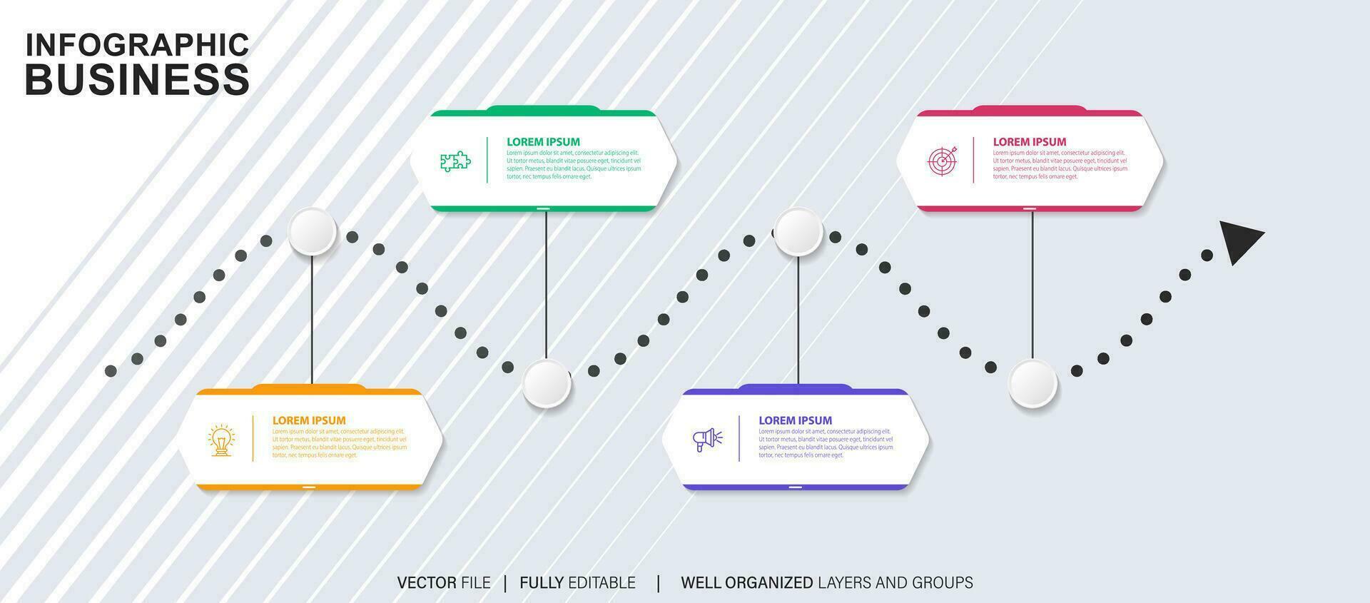 Business data visualization timeline infographic icons designed for abstract background template milestone element modern diagram process technology digital marketing data presentation chart Vector