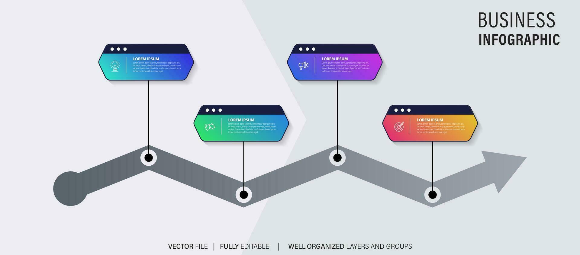 negocio datos visualización cronograma infografía íconos diseñado para resumen antecedentes modelo hito elemento moderno diagrama proceso tecnología digital márketing datos presentación gráfico vector