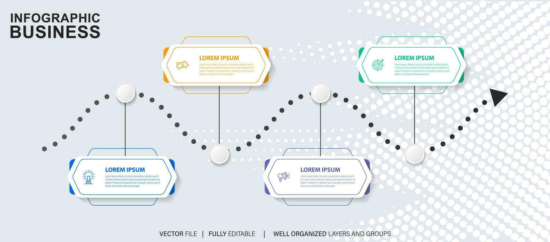 Business data visualization timeline infographic icons designed for abstract background template milestone element modern diagram process technology digital marketing data presentation chart Vector